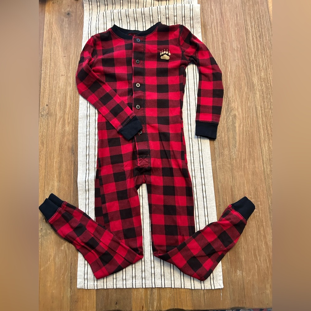 Lazy One Buffalo Check Flapjack Pajama, Children’s Unisex size 6